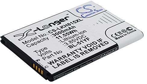 CS-LKH815XL Akku 3000mAh Kompatibel mit [LG] DS1402, G Stylo, G Stylo LTE, Stylus HDTV Dual SIM, Vista 2, G4, G4 Dual SIM, Dual-LTE, Note, Pro, Stylus, H540, H540T, H631, H634, H740, H810, H811, H815