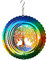 Fonmy Windspiel aus Edelstahl, 3D, lasergeschnitten, handbemalt mit funkelndem Pulver, für den Innen- und Außenbereich, Gartendekoration, buntes Lebensbaum., 43397-16976, multi, 6inch