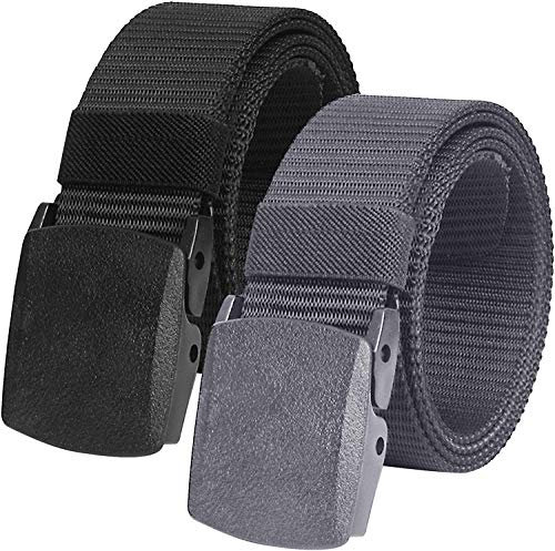Chalier Cozy Pack Herren-Arbeitsgürtel, 1,5 cm, Gurtband, Segeltuchgürtel, Kunststoffclip, Flughafen-sicherer Gürtel, militärischer taktischer Nylongürtel