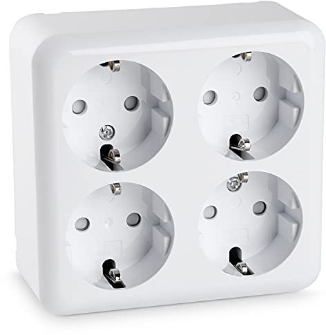 HEITECH Wandsteckdose Innen 250VAC 16A IP20 Schuko Steckdose Innen