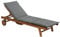 Dehner Rollliege Ravenna, Sonnenliege, 200 x 89 x 70 cm, inkl. Polster, FSC®-zertifiziertes Akazienholz/Polyester, braun/grau