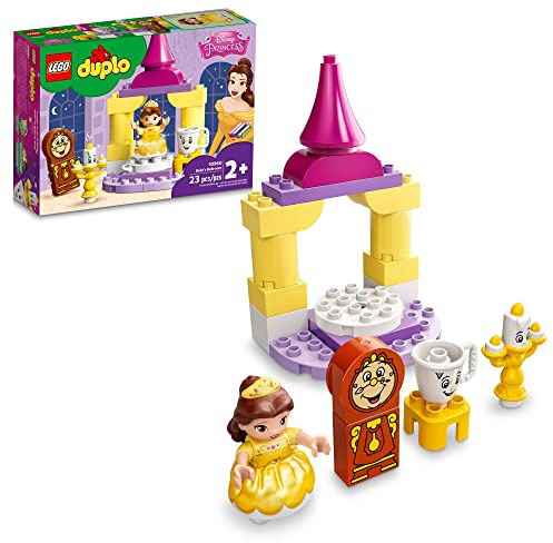 LEGO DUPLO Disney Belle's Ballroom 10960 Building Toy for Kids Aged 2+; Princess Belle, Lumiere, Cogsworth and Chip (23 Pieces)