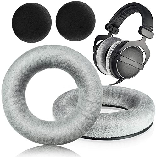 DT990 DT770 Ohrpolster – Ersatz-Ohrpolster für beyerdynamic, kompatibel mit beyerdynamic DT990 / DT880 / DT770 PRO Kopfhörern (grau)