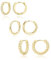 Small Gold Hoop Earrings for Women, ALEXCRAFT 14K Goldplated Huggie Earrings with Zirconia Small Hoop Earings Cartilage Sleepers Hypoallergenic Earrings Sets for Multiple Piercing
