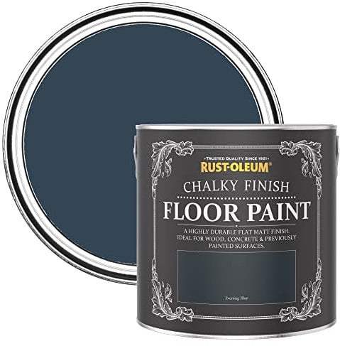 Rust-Oleum Blue Scratch-Resistant Floor Paint in Matt Finish - Evening Blue 2.5L