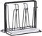 6 Cups Mug Glasses Cup Drying Rack Stand with Drain Tray Metal Bottle Cup Upside-Down Hanging Drainer Organizer Coffee Cup Display Stand-Cup Drying Rack Metal Glasses Drainer Shelf Dish Holder