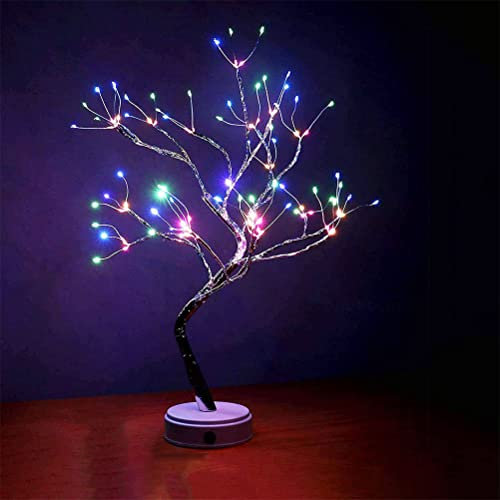 OOWOKS Künstliche Baumlampe Bonsai Baum Lampe LED Baum Lampe Bonsai Licht Batterie/USB betrieben Touch Switch Tisch Bonsai Led Baum Lichter für Schlafzimmer Desktop Geschenke Innendekoratio