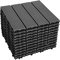 Joparri WPC Terrassenfliesen 30x30x2 cm 22er Set Terrassenfliesen aus Kunststoff 2m² Gartenplatten mit Drainage und Klicksystem, Grau