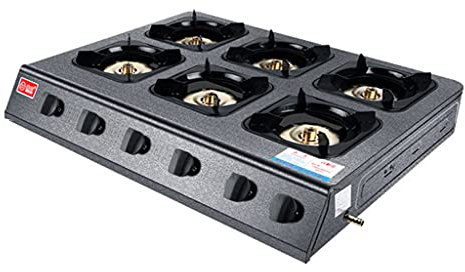 Gas cooktop Commercial Low-Pressure Liquefied Gas Stoves, Powerful Direct Fire Gas Hob Stovetop, Hotel Dedicated Clay Pot Stove, Gas Stove Cooktop, 6 burners (6 burners)