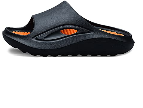 FM2018XSL Infradito Estivi All'aperto, Ciabatte da Spiaggia/Doccia, Pantofole per il Supporto dei Piedi Piatti, Infradito 2024 Unisex-Adulto (Nero,EU 43)