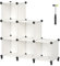 SONGMICS Schuhregal, Regalsystem, Steckregal, Set aus 6 Würfeln, DIY Regal, stapelbar, aus PP-Kunststoff, als Garderobe, für Schlafzimmer, Büro, 31,5 x 64 x 97,2 cm, cremeweiß LPC111M01