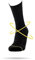 ROLLO SOCKS Team 5.0 All Black - Laufsocken mit gezielter Kompression, Running, Sprunggelenk stützend, Bandage Fußgelenk, Sportsocken, Für jeden Sport geeignet, Größe S (36-39)