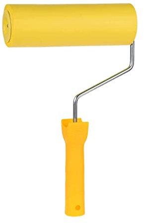 Paint Rollers Roller Paint Brush Yellow Rubber Paint Roller With Handle Roller Frame For Wall Paint Decoration Roller Painting Diy Tool comfortable durable