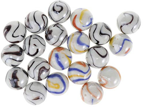 Adoorniequea Set mit 20 kleinen 25 mm Glasmurmeln für Kinder, Spielzeug, Vase, Aquarium-Dekoration