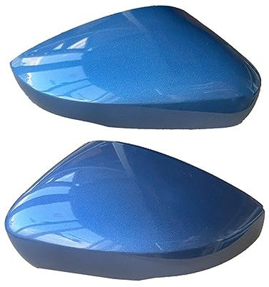 Rückspiegelgehäuse 1 Paar Schwarz Weiß Grau Rot Blau Silber Rückspiegel Abdeckung Für VW Für Polo 6R Für TDI Für TSI Für GTI UP 6R0857538C 6R0857537C Auto Spiegelkappen (Farbe : Galaxy Blue 1 Pair)