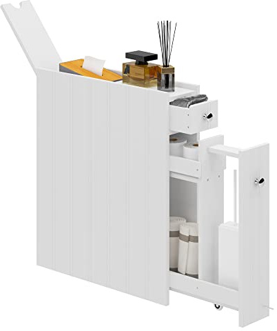 soges Schrank mit Schublade und Regal, rollender Schrank für Badezimmer, Gewürzregal Schrank für Küche