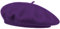 Van Der Rich ® - Baskenmütze (100% Wolle) Französisch Einfarbig - Damen (Violett-DPurple, One Size)