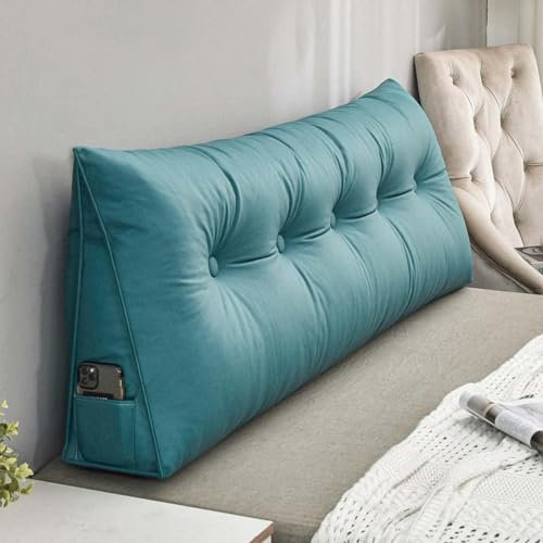 Generico Wasserdichtes Kopfteil, Keilkissen zum Lesen, Luxus-Schlafsofa aus Kunstleder, Sofa, Positionierung der Rückenlehne in der Taille, A,60 x 50 x 20 cm