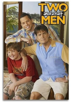 Zamm Leinwandposter Two and A Half Men, Wandkunst, dekoratives Gemälde, Schlafzimmer, 50 x 75 cm, ungerahmter Stil