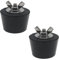 OZXNO 2 tappi di espansione in gomma per piscina da 3,8 cm, con vite in acciaio inox, per piscina interrata, fuori terra, piscina invernale (nero)