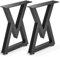 Likapop 28 Metal Coffee Table Legs, Diamond Shape Bench Legs, Heavy Duty Desk Legs, Black Metal End Table Legs, DIY Furniture Legs (H28” x W17.7”, Set of 2)
