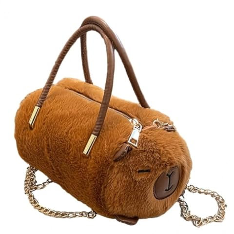 Lpitoy Umhängetasche Für Damen, Umhängetasche, Niedliche Capybara-tier-handtasche Reißverschluss, Lustige Plüschtier-umhängetasche Für Mädchen, Geschenk