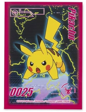 Pokémon Center: Pokémon TCG: Pikachu Neon Charge Card Sleeves (65 Sleeves)