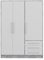 möbelando Drehtürenschrank >Jupiter < 3 Türen, 3 Schübe, Betonoptik/Weiss - 144,6x200x60 (BxHxT)