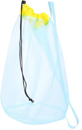 WATIIFUFU Filet de Rangement de Jouets de Piscine Pochette de Plage en Filet de Plage étudiant de Cordon de Enfant à Main de Voyage Creux Polyester