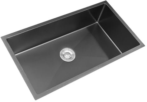 Fregadero Cocina 1 Seno 60x40cm, Fregadero de Cocina de Acero Inoxidable 304, Fregadero de Cocina Multifunciona, para Bar, balcón, Cocina y Otras escenas