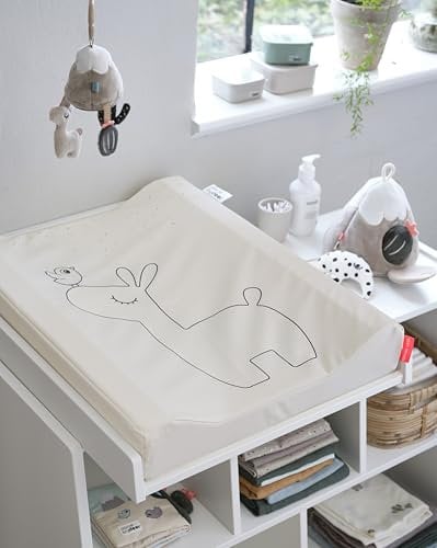 Done by Deer Wickelauflage easy wipe Lalee Sand - Wasserfeste Oberfläche - OEKO-TEX® zertifiziert - Bezug: 100% Polyester mit PU verstecktem Reißverschluss. Füllung: 100% PU-Schaum
