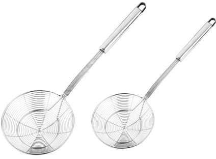 PRETYZOOM Colador De Cocina Con Asa Espumadera De Alambre Espiral Para Freír Colador Accesorio De Cocina