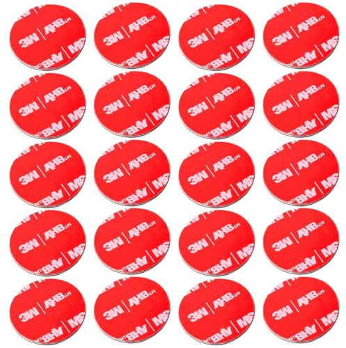 ZORVUJI 20 Stück Doppelseitige Ersatz Klebepads, kompatibel mit Needit Park Lite Parkscheibe, 3M Hitzebeständig Starke VHB Aufkleber Klebeband Parkuhr Klebepad Set für Windschutzscheibe