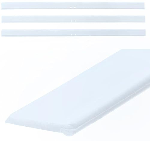 cocofy Gummilippe Abzieher 45 cm breit, zuschneidbar, 3-Pack, Leichtgleitend | extra dick, hochwertiges Silikon | Duschabzieher Ersatzlippe | Ersatzlippe Duschabzieher, Silikon weiß 3-Pack