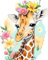 HKLIOPU Peinture par Numéro Adulte girafe Kit de Peinture à l'huile sur Toile Bricolage pour Enfant avec pinceaux Peinture de Dessin de Pigment Acrylique 40x50in(sans Cadre)