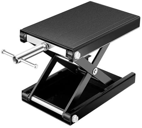 NADCFN Motorrad-Hebebühne, 1100 Pfund, Motorrad-Reparatur-Hebebühne, Stahl, ATV, breites Deck, Scheren-Hebebühne Wagenheber wagenheber Auto(Black)