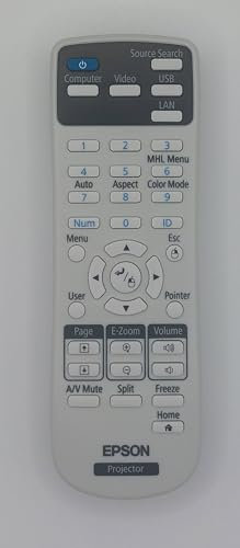Epson 1648806 – Original-Fernbedienung für Epson Projektoren – Ersatzmodell, sofort einsatzbereit, kein Setup nötig