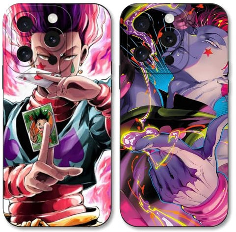 LunarDrift 2 Stück Handyhülle für Apple iPhone 14 Pro Max Hülle 6.7 Zoll, Anime Hunter×Hunter LEORIO Poker Manga Ästhetik mit Motiv Designs Case Schutzhülle Stoßfest TPU Weich Ultra Dünn Cover