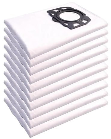 FVLIEQJP Lot de 10 Sacs À Poussière for Aspirateur Karcher, Compatibles avec Les Modèles WD4, WD5, WD6, WD5P Et WD6P Premium MV4, MV5 Et MV6