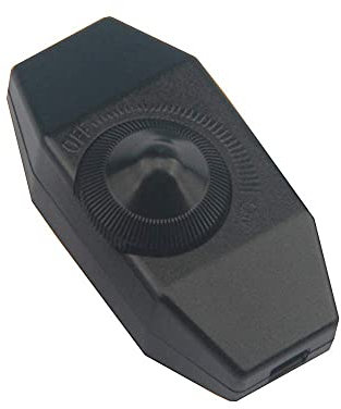 Inline Dimmer Switch 220V-240V Manual Knob Dimmer Switch Rotary Trailing Edge Dimmer for Lamps Lights (Black)