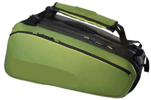 PPQIRU Tennistasche Große Tennistasche, grüne Schlägertasche for Tennisschläger, for Männer und Frauen, Sporttaschen, Tennisschlägertasche