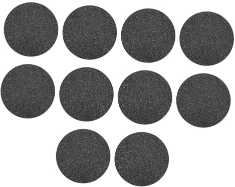 Gatuida 10 Stück Professionelle Ersatzköpfe für Pediküre Trimmerzubehör Schwarz aus Abs und Schleifmaterial Kompatibel mit Elektrischen Hornhautentfernern für Füße