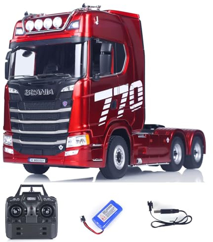 1/18 RC Zugmaschine 770S, ferngesteuerter LKW mit Licht Sound 19 Kanälen | RTR Fertigmodell; Kunststoffaufbau; 7,4 V Akku; 19-Kanal-Steuerung; Hobby- und Spielmodell