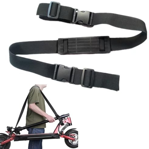 OPVYAEU Schultergurt, Tragegurte für Laufräder & Scooter, Leicht Bequemes und Verdicken, Universell Verstellbar Laufrad Tragen, Ideal für Alle Eltern und Kinder, Schwarz Fahrrad E Scooter Zubehör