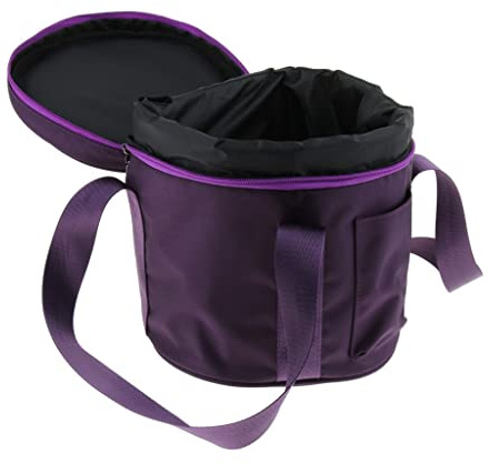 Padded Cotton Singing Bowl Carry Case Bag for 6-14 Inch Crystal Bowls, Protective Storage Carrier, Purple, 8inch