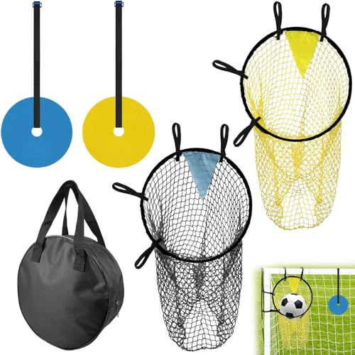 Football Goal Target Net，Top Bins Soccer Target，Football Training Goal Practice Equipment for Improving Shooting Accuracy(with Storage Bag)
