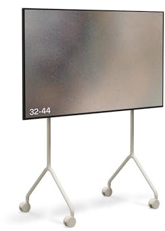 Pedestal Moon Light Oat, TV-Rollwagen, 32-44 Zoll Bildschirme – Hellgrau | Mobiler TV-Ständer im modernen Dänischen Design, mit Rollen für kleine bis mittlere Bildschirme.