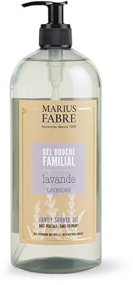 MARIUS FABRE Gel Douche Familial, Parfumé à la Lavande, 1L