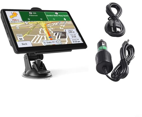 TONIXY 17,8 cm (7 Zoll) GPS für Navigator-Gerät mit 8 GB ROM 256 MB für RAM, tragbares Auto-LKW-Navigationssystem mit FM-Transmitter und 1200 mAh Akku für Reisen und tägliches Pendeln, Schwarz (NA)