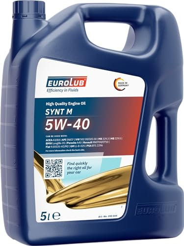 EUROLUB SYNT M 5W-40 Motoröl, 5 Liter, schwarz